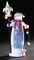 LED Standing Snowman with a Lamp and String of Ornaments That Light Up and Swirls in The Lighted Interior of The Snowman, 11.5-Inch
